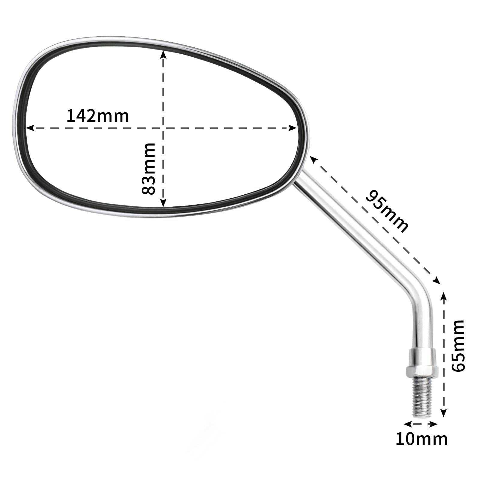 surpassme mirrors next to a ruler showing compact size and easy handlebar fit