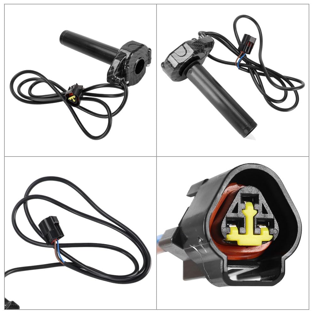 Surron throttle installed on Light Bee display showing easier replacement advantage