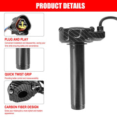 Surron throttle cable detail showing connection and reliable mechanical fit