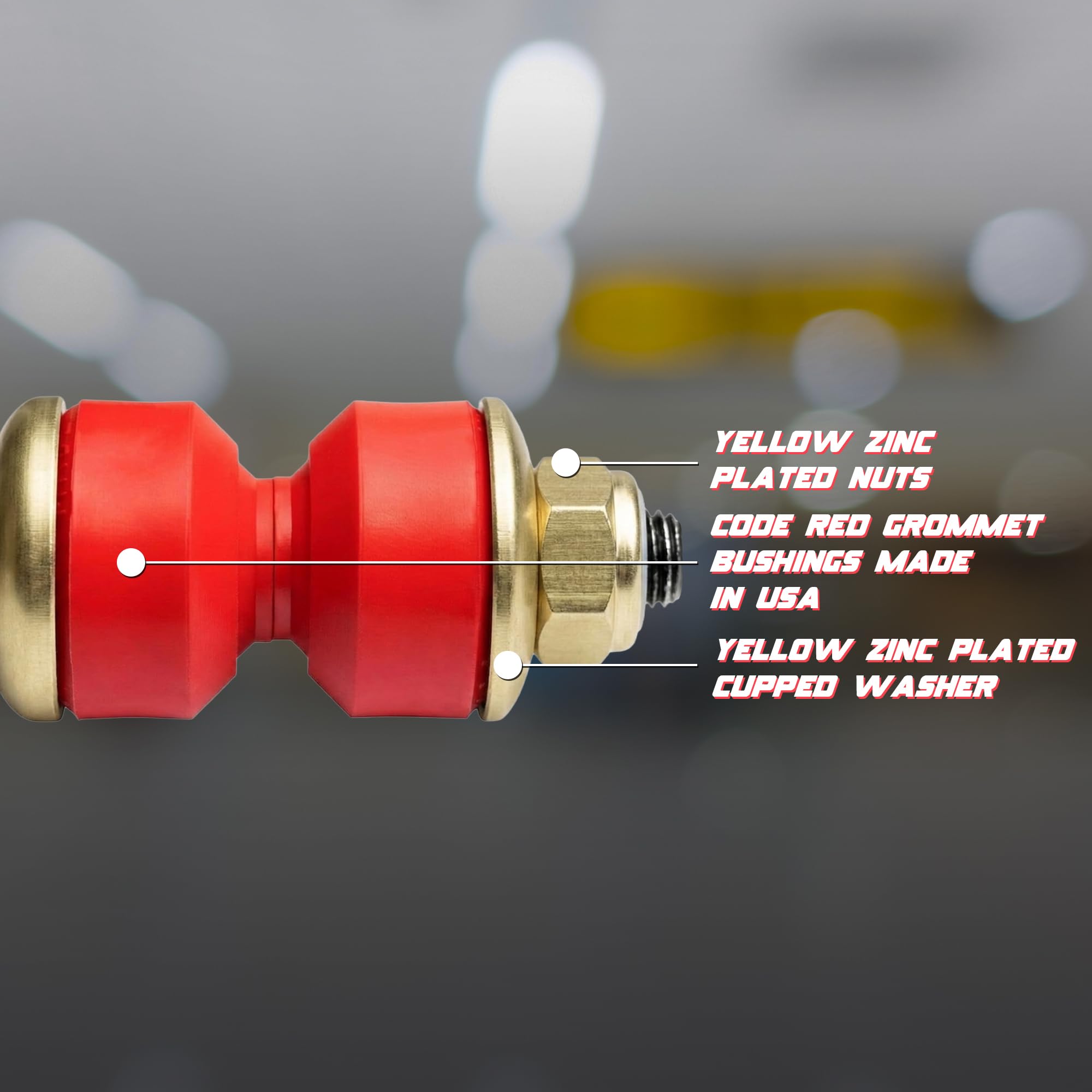 suspension dudes hand holding repaired end link showing easy swap benefit