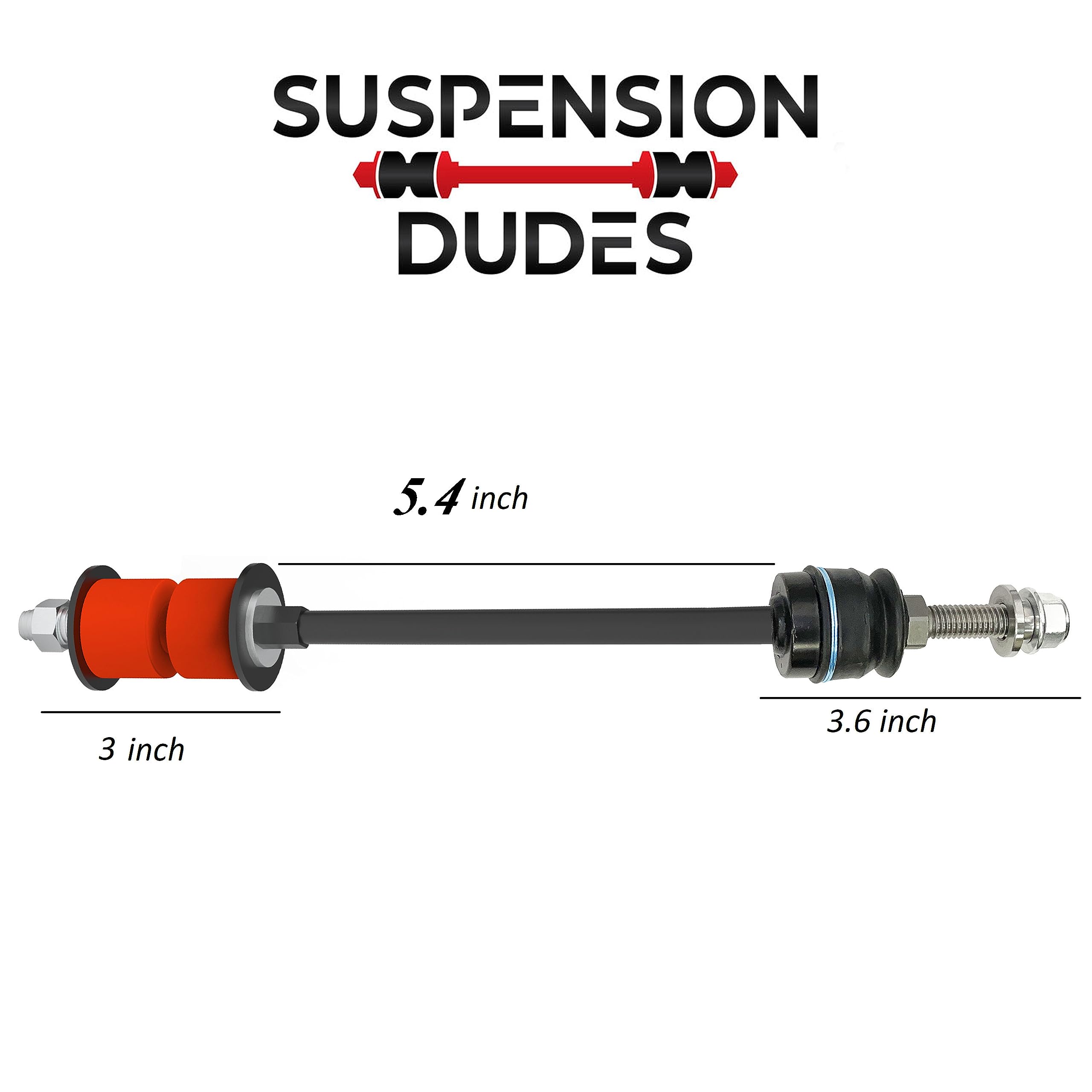 suspension dudes side profile showing extended link length for 3-inch lifts