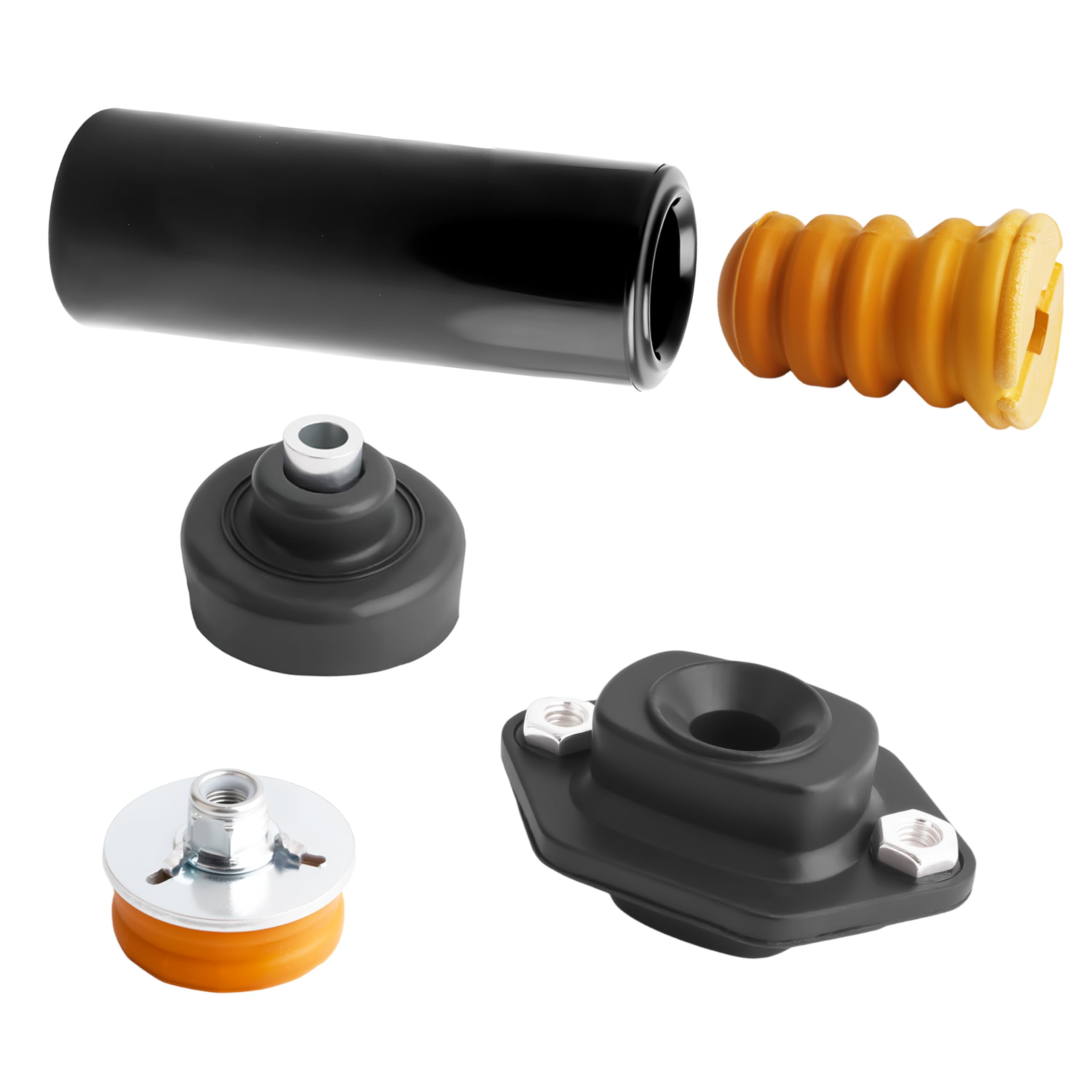 SUSUPACI kit installed on BMW rear strut in workshop showing restored ride support benefit