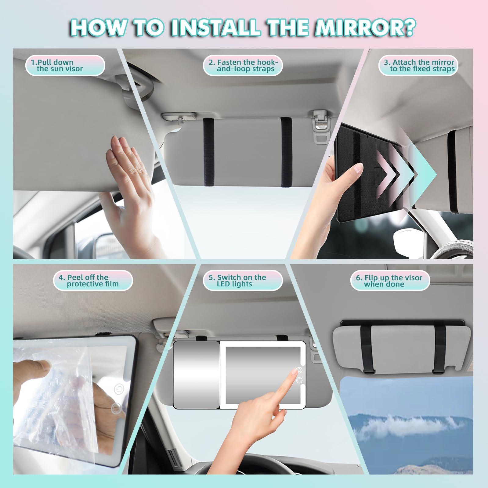 Suupvaor heavy-duty hook and loop straps for secure visor attachment benefit