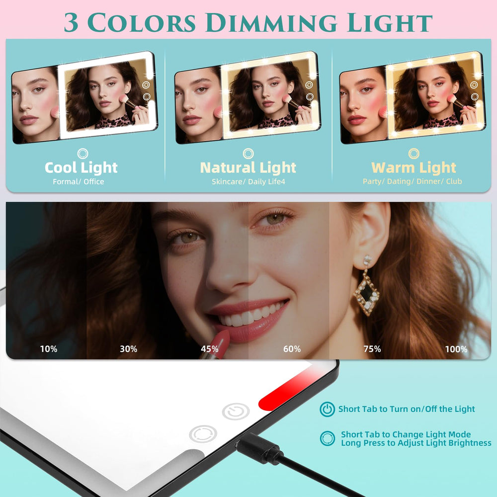 Suupvaor mirror mounted on car sun visor for quick touch-ups on the go