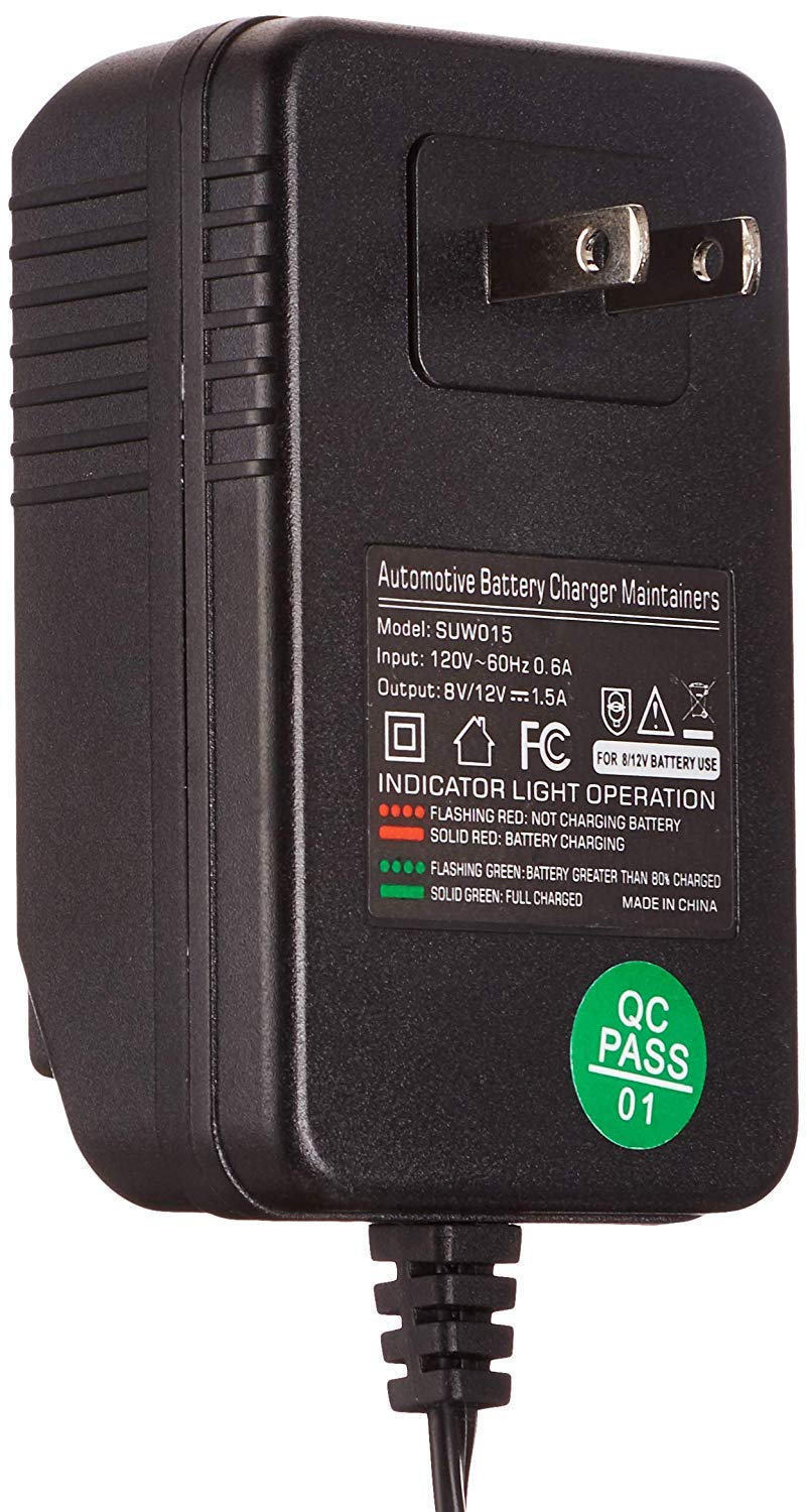 Suuwer charger long 12-foot DC cord for flexible placement and convenient reach