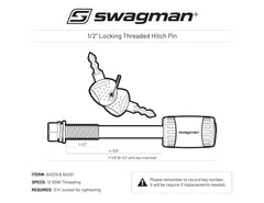 Swagman braided 10mm security cable looped through bike frame for theft deterrence