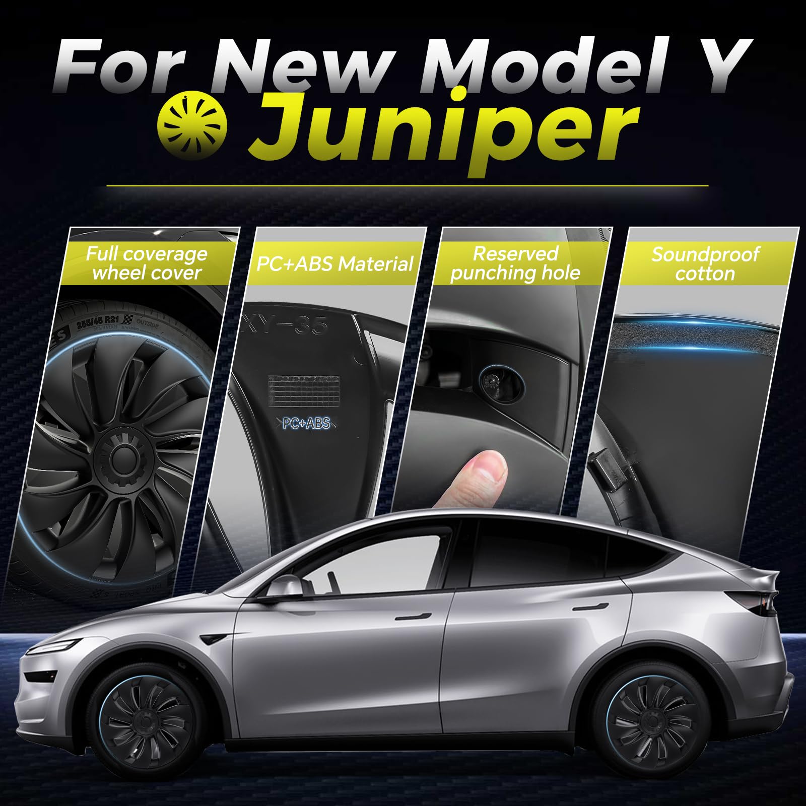 Sweetglow on Tesla Model Y Juniper in street scene, enhances vehicle aesthetics
