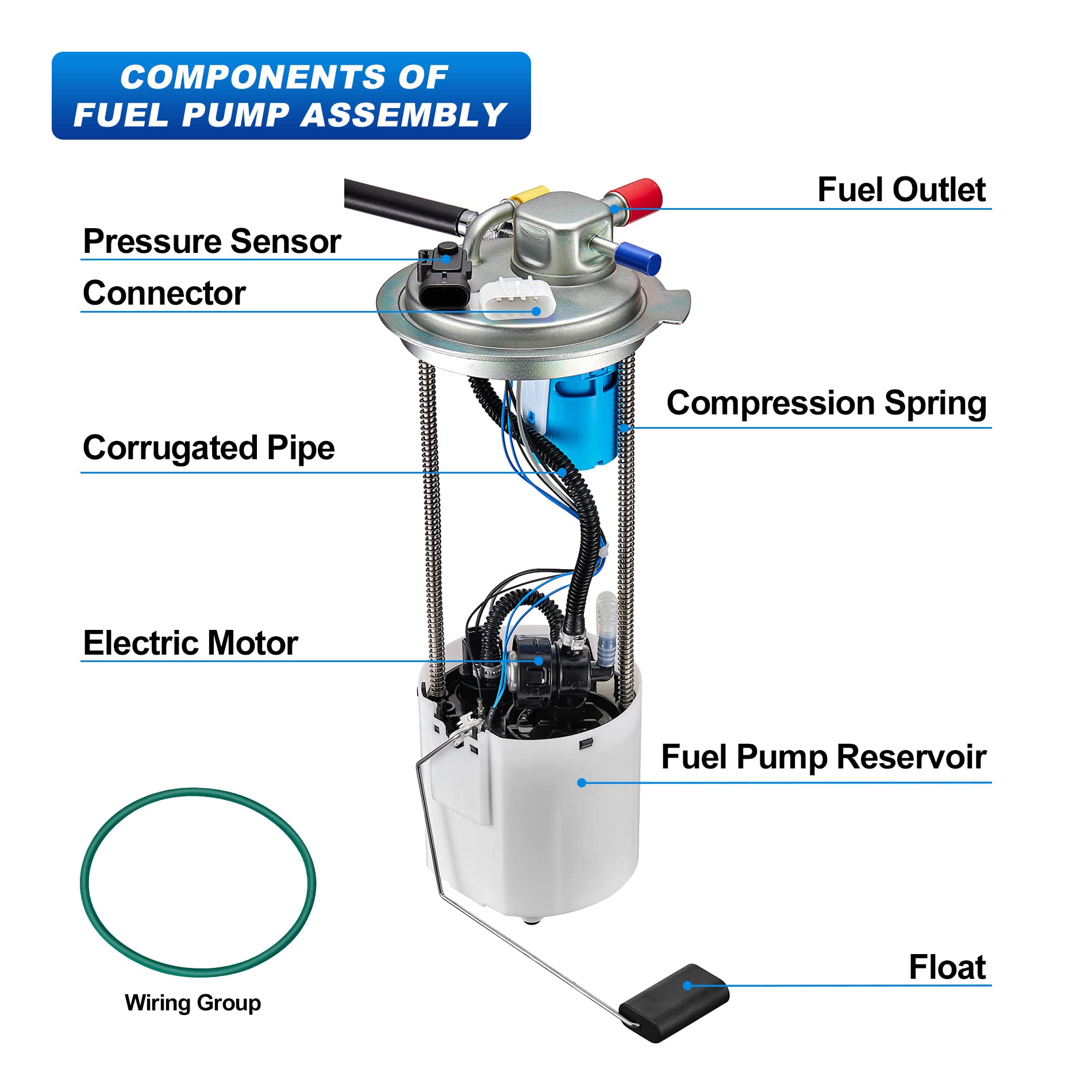 Swift-Run strainer and seal ring detail protecting pump from contaminants