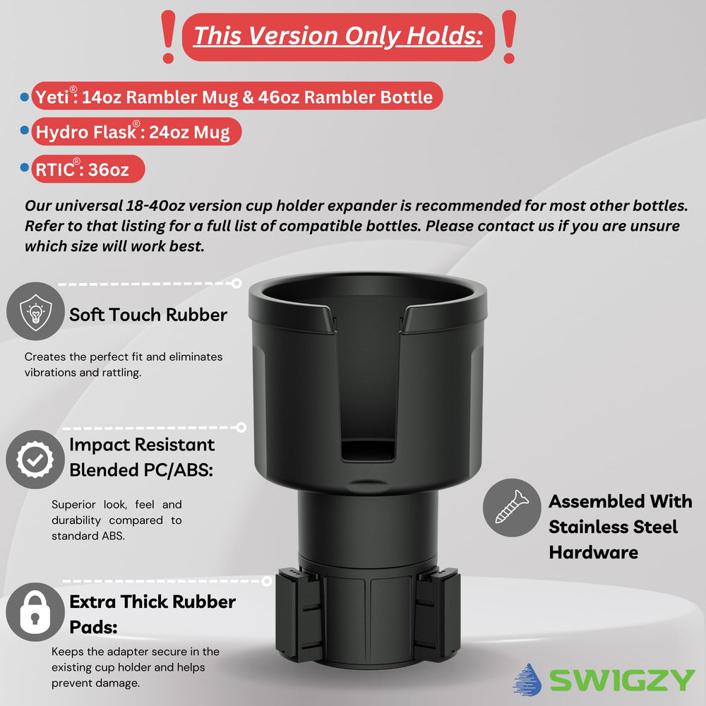 Swigzy soft-touch rubber top close-up protecting tumbler and preventing scratches while holding securely