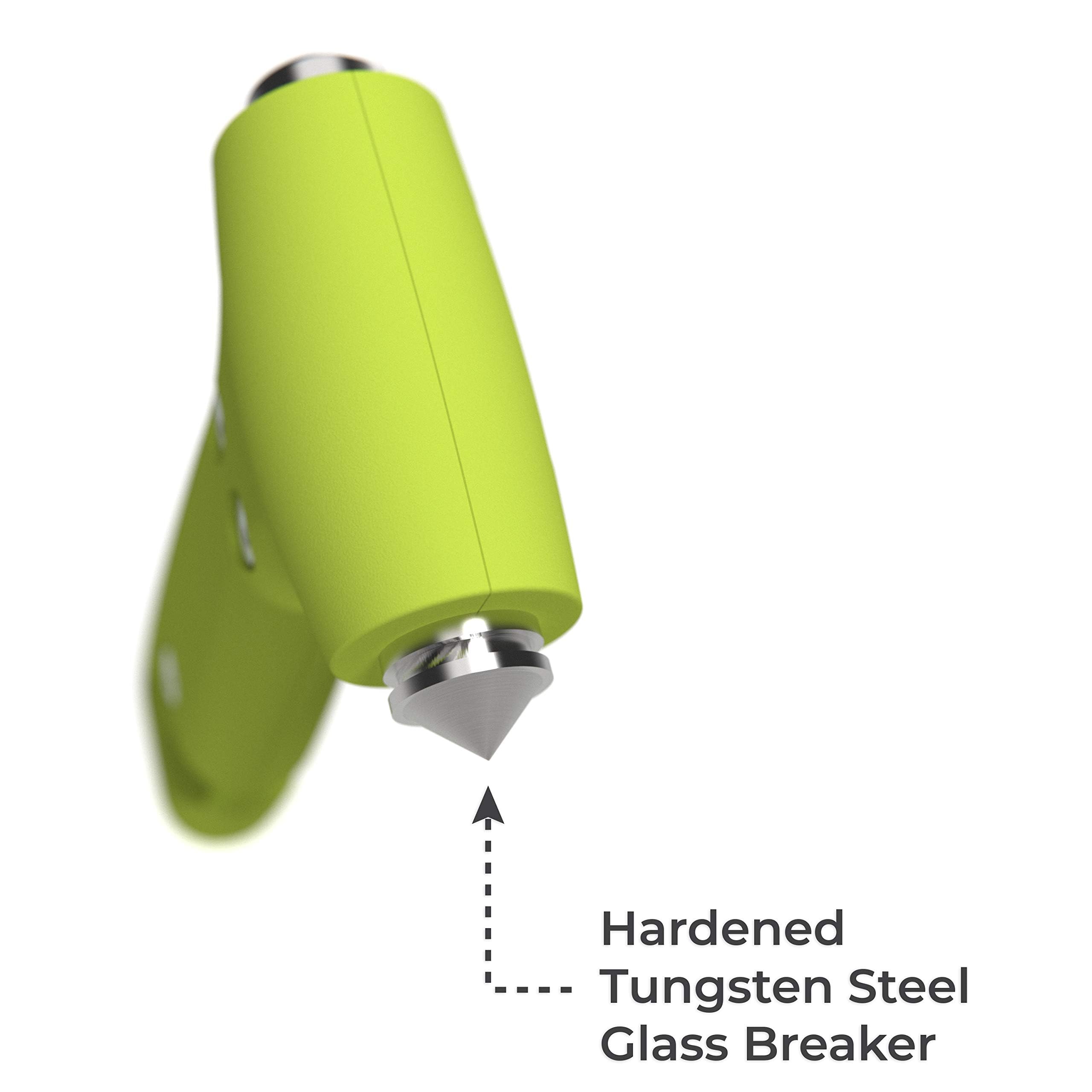 Swiss Safe close-up of tungsten spike for powerful glass breaking in rescue