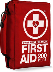 Swiss Safe open pouch displaying organized 200-piece contents for quick access