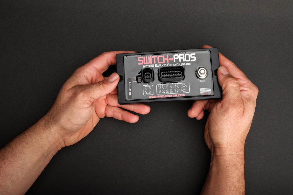 Switch-Pros installed in vehicle dash showing compact fit and easy access to controls for convenient operation