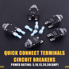 Swpeet side view showing male quick-connect terminal for fast electrical connections
