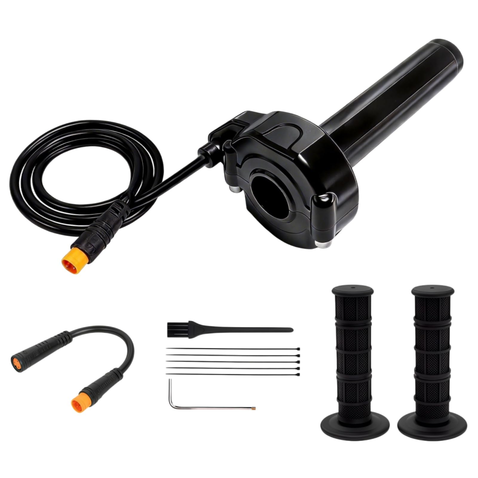 SWRXEarn throttle front angle showing ergonomic grip and quick installation benefit