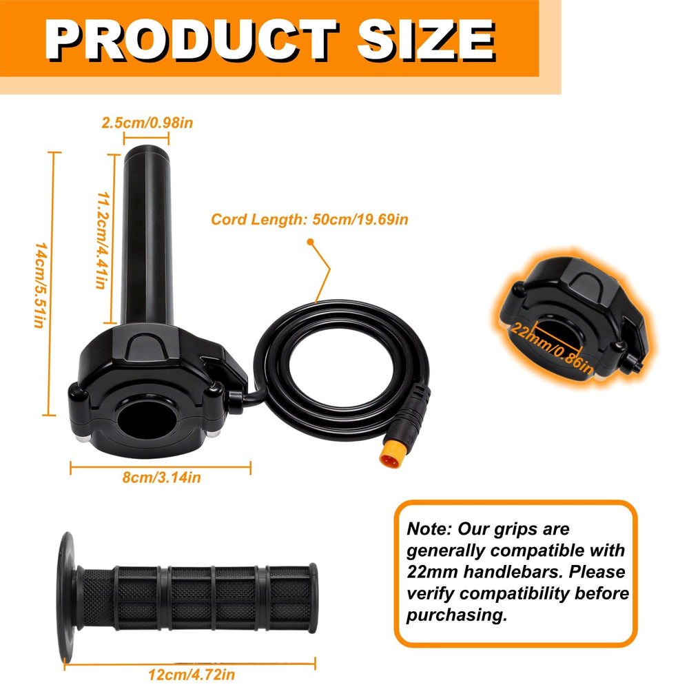 SWRXEarn throttle mounted on handlebar ready to install for simple plug-and-play setup