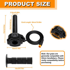 SWRXEarn throttle mounted on handlebar ready to install for simple plug-and-play setup