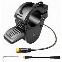 SWRXEarn front view showing compact throttle and ergonomic thumb pad for comfortable control