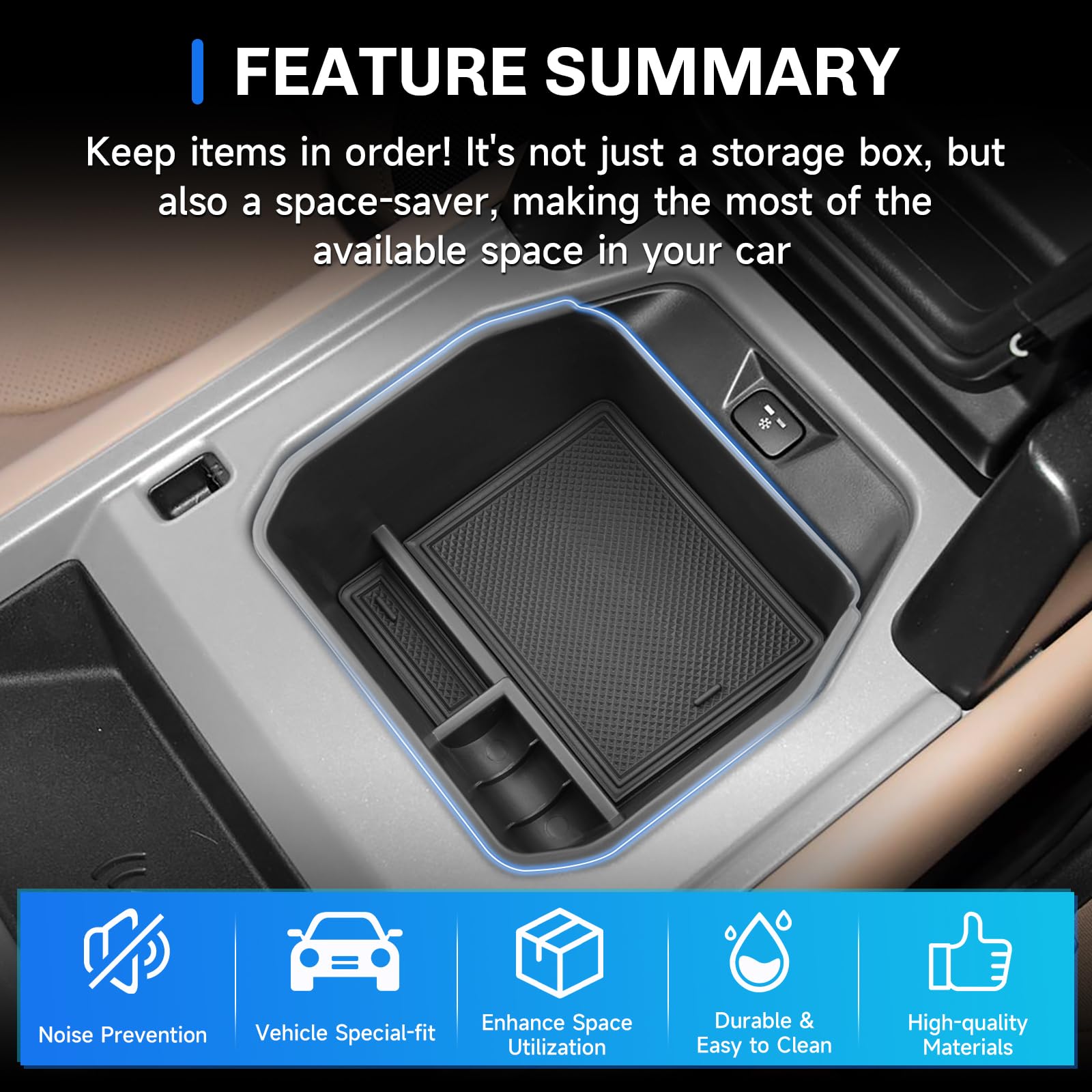 SXCY tray seated in console with fridge option showing perfect compatibility