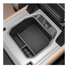 SXCY installed front view showing tidy Defender armrest and improved access