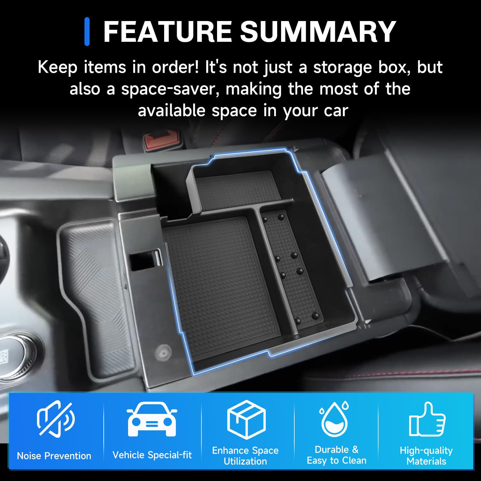 SXCY tray next to hand showing scale and space-saving benefit