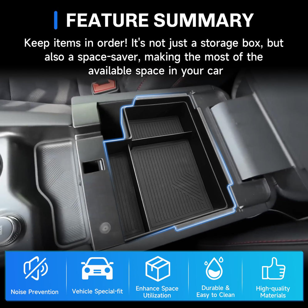SXCY tray shown next to sunglasses to illustrate scale and optimized console space