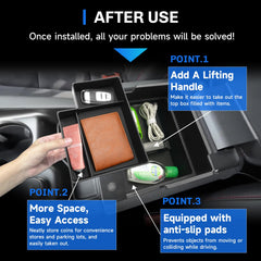 SXCY top layer detail with compartments for phone, cards and coins for quick access