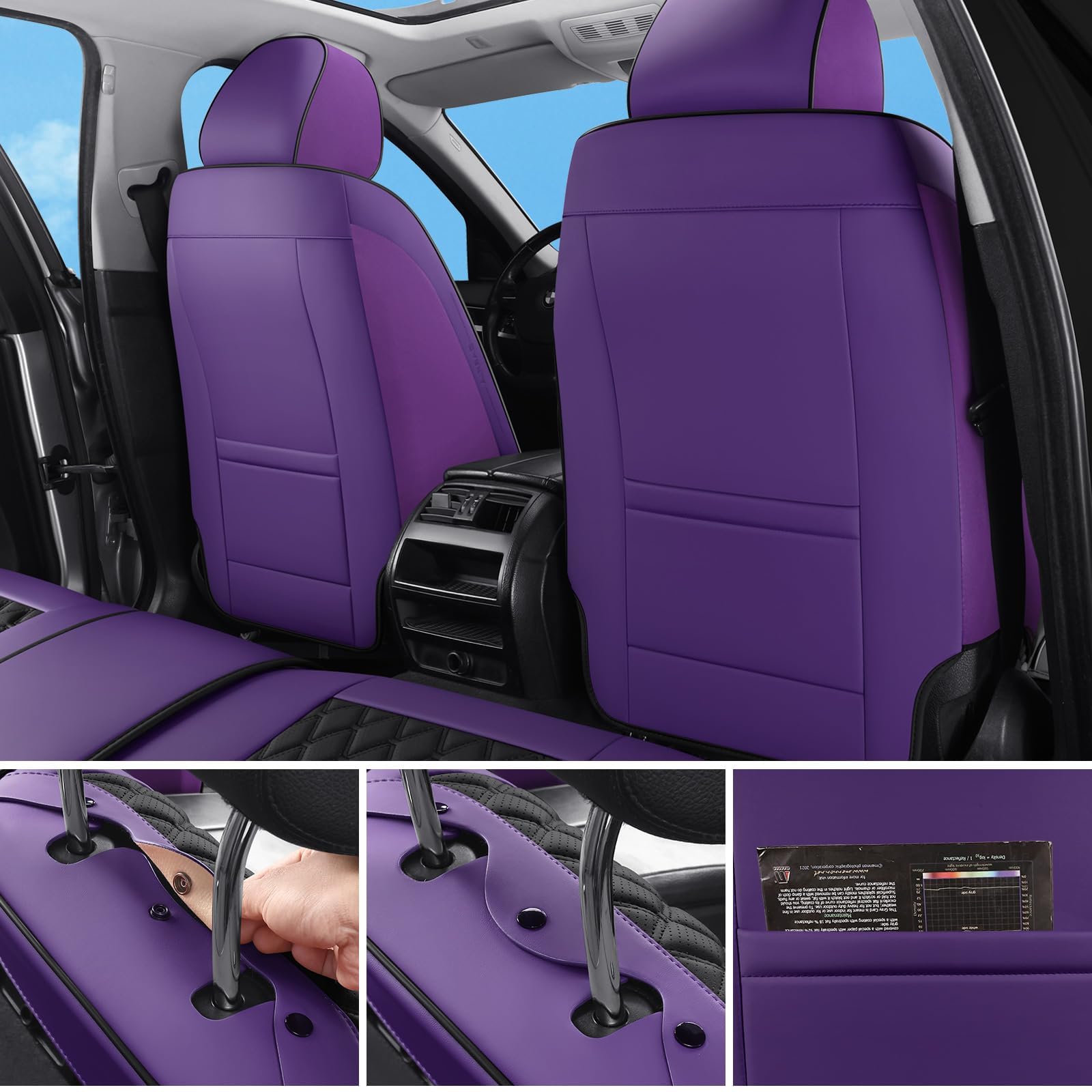 Sxikin rear bench seat covers showing full five-seat protection and coverage