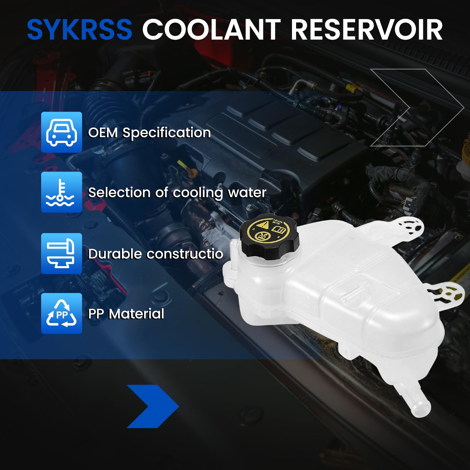 SYKRSS reservoir placed in engine bay highlighting restored coolant containment