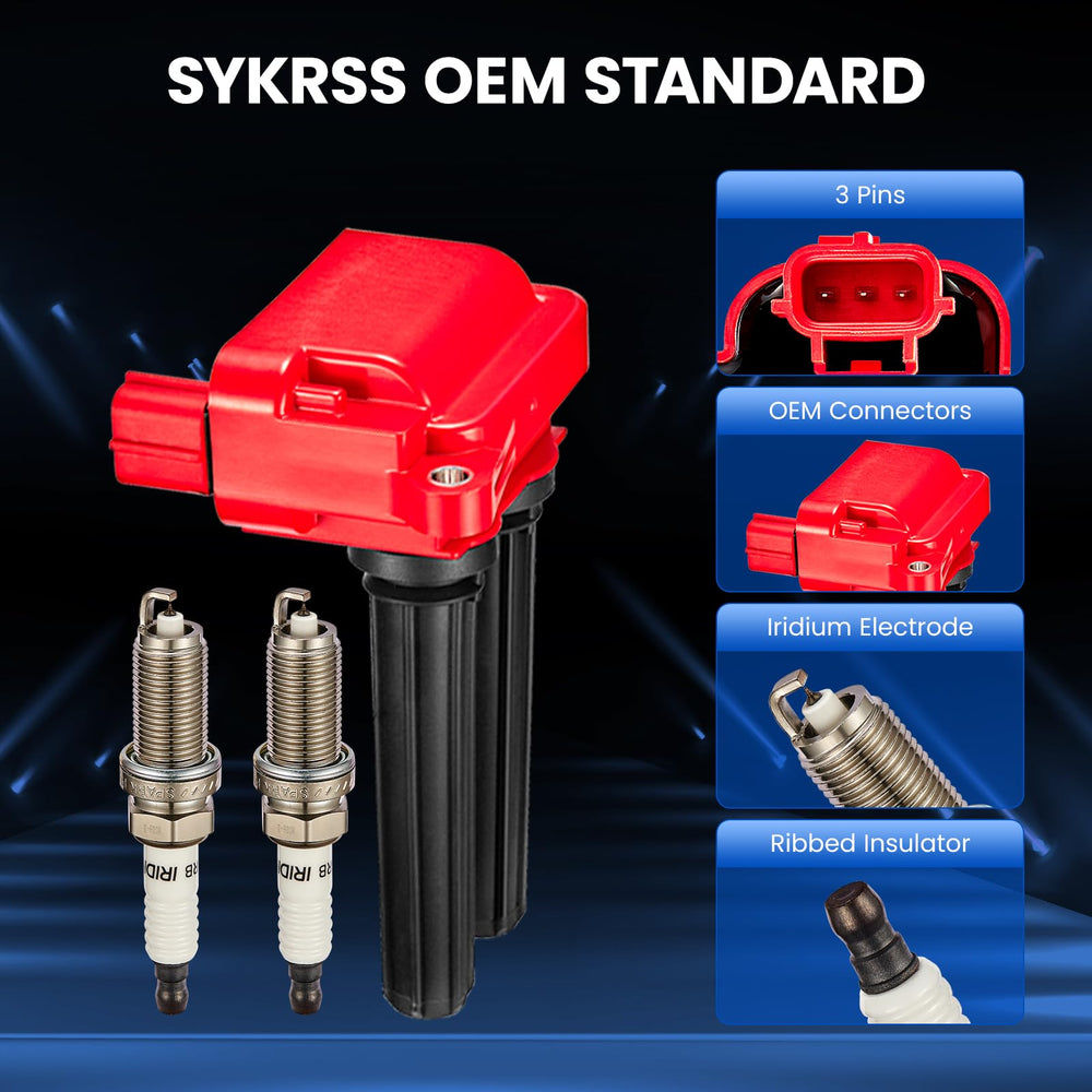 SYKRSS iridium spark plug close-up showing fine tip for consistent spark