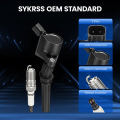 SYKRSS iridium spark plug tip detail showing long-life ignition performance