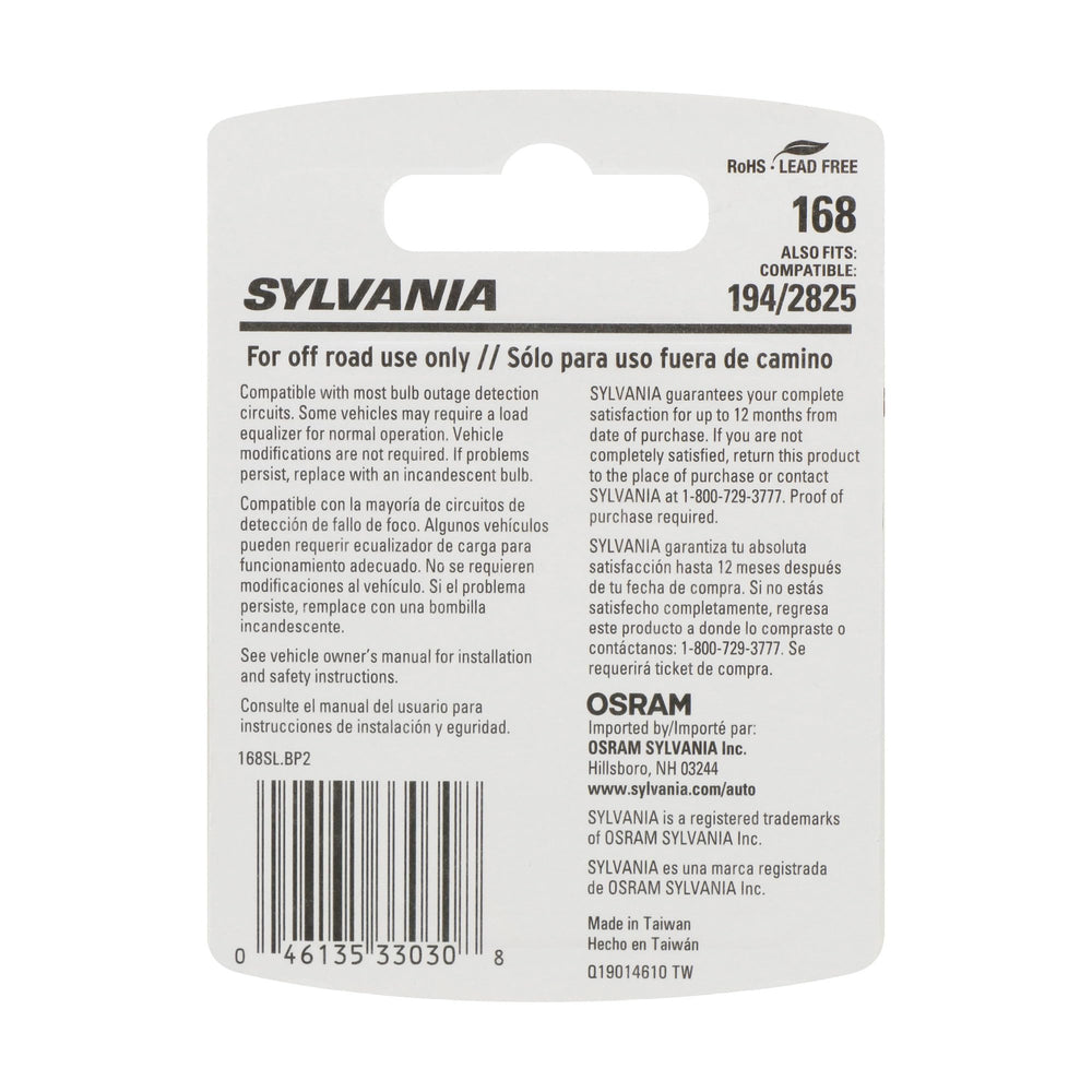 SYLVANIA close-up of SMD LEDs on the 168 T10 bulb highlighting quality and consistent output