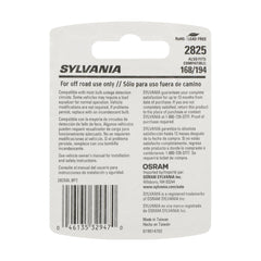 SYLVANIA close-up of T10 W5W LED bulb showing SMD detail and improved brightness