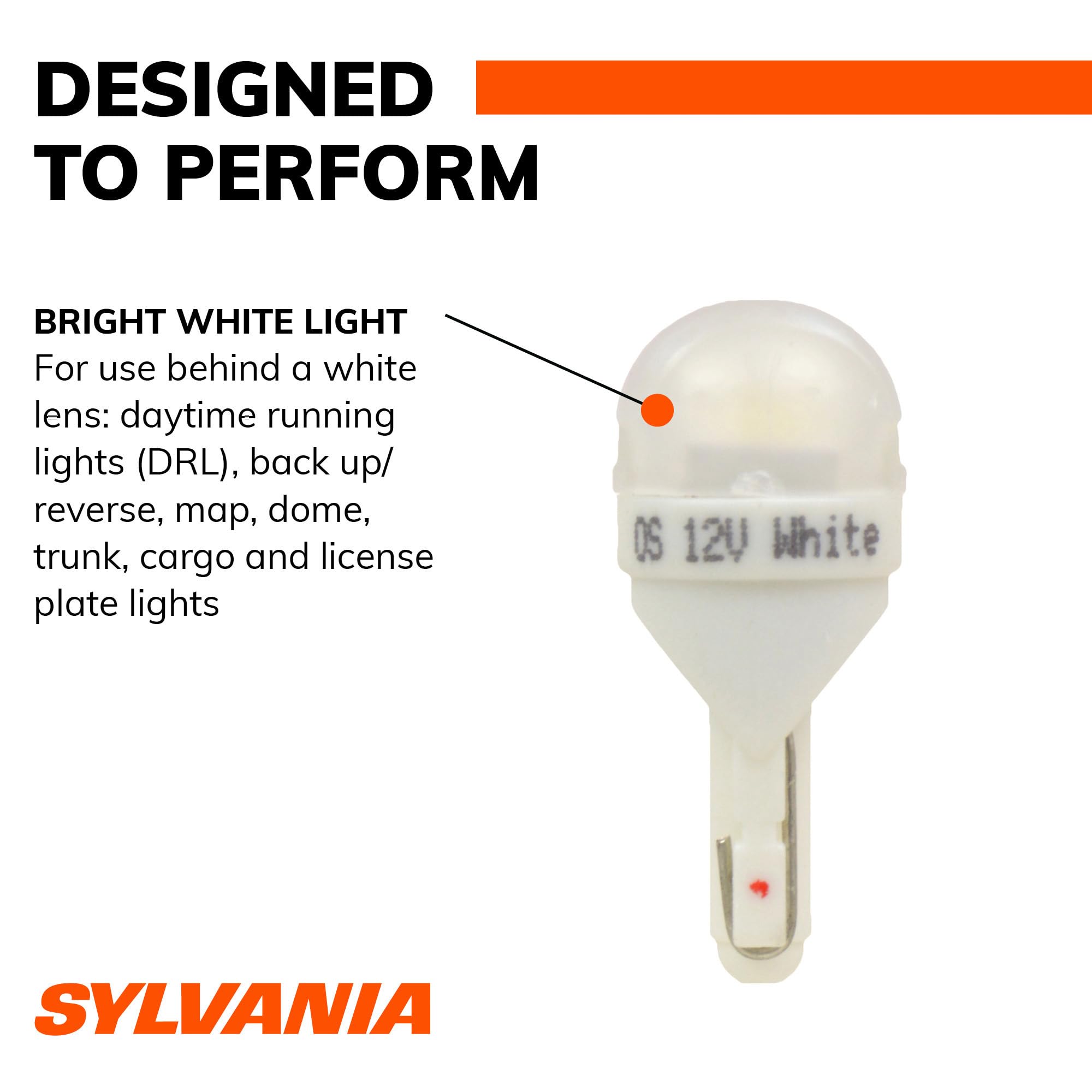 SYLVANIA bulb illuminating license plate for sharper rear visibility benefit