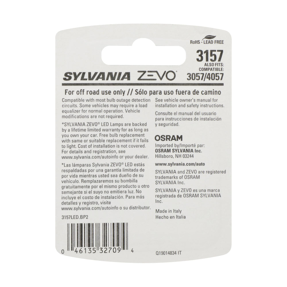 SYLVANIA 3157 ZEVO close-up of LED diodes showing quality construction benefit