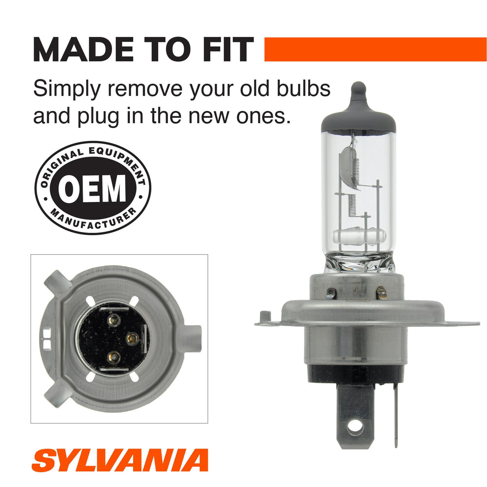SYLVANIA open box with two 9003 bulbs displaying included pair