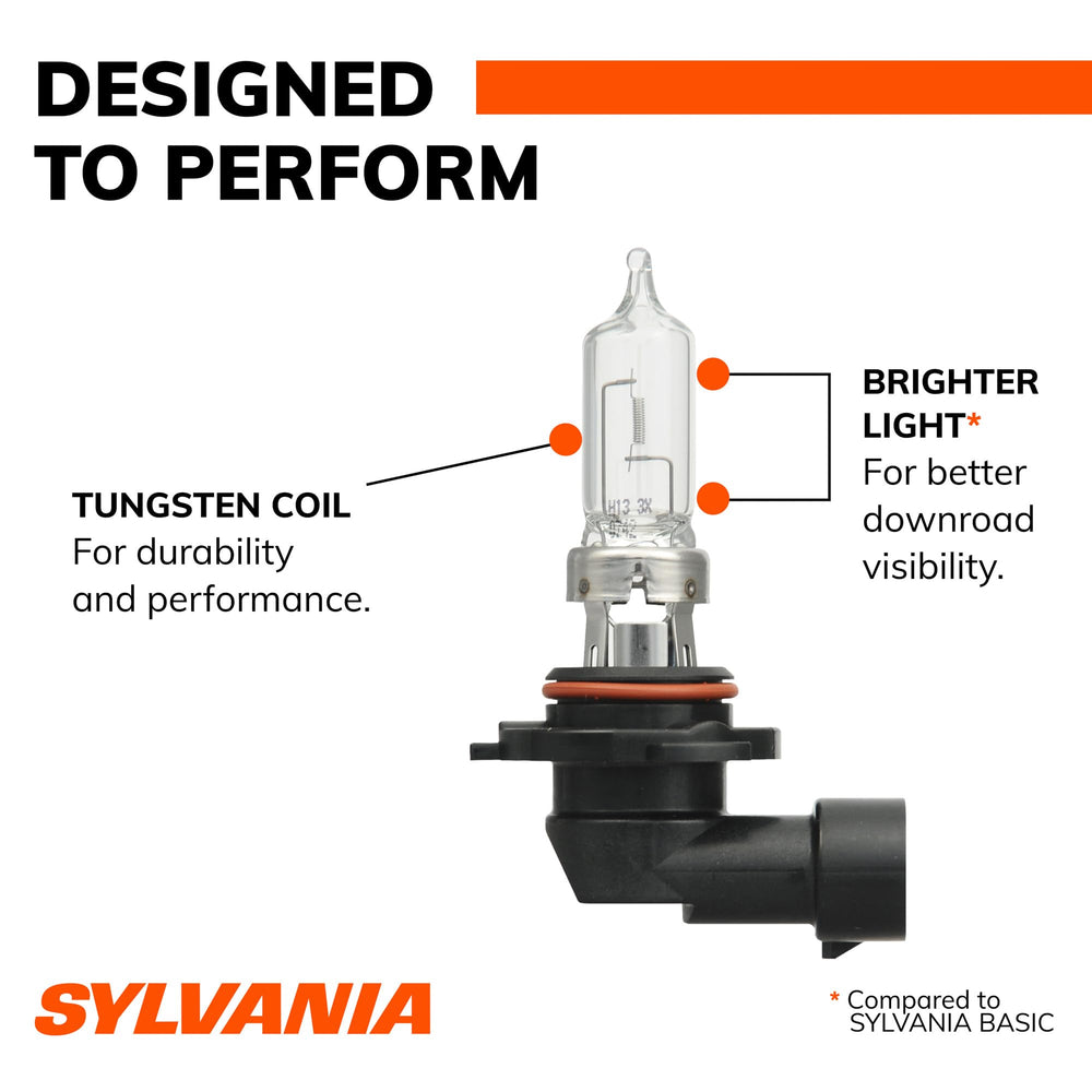 SYLVANIA 9005 beam pattern demo illustrating improved down-road reach