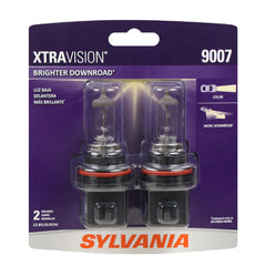 SYLVANIA 9007 front packaging showing product and benefits