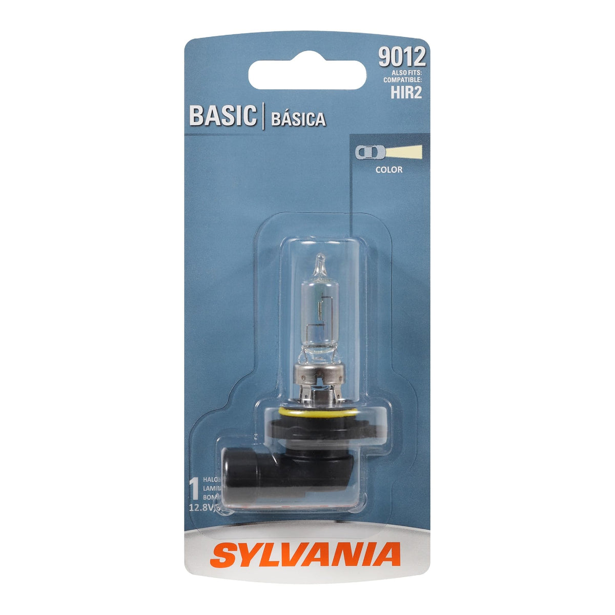 SYLVANIA 9012 front view packaging showing ready-to-install bulb benefit reliability