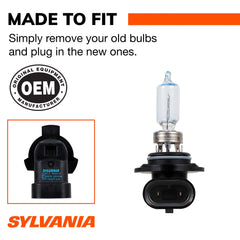 SYLVANIA 9012 beam on road demonstrating farther downroad visibility at night