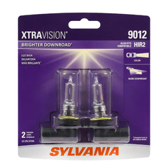 SYLVANIA 9012 XtraVision front packaging showing two bulbs for easy purchase