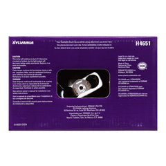 SYLVANIA H4651 glass closeup highlighting clear lens that improves clarity