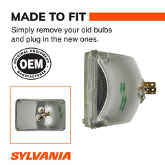 SYLVANIA H4656 installed in headlight housing providing direct fit benefit