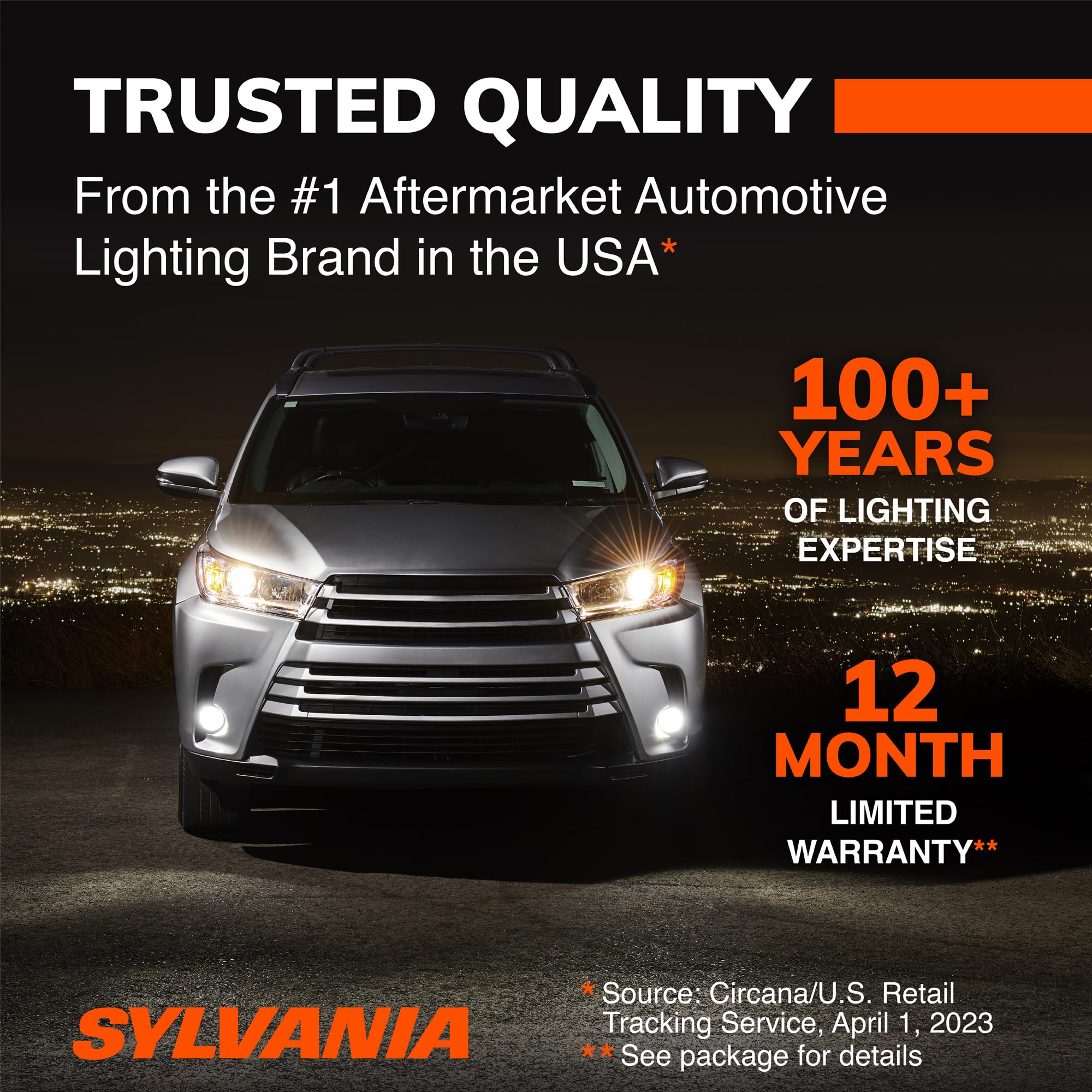 SYLVANIA H4656 night beam demo comparing down-road illumination improvement