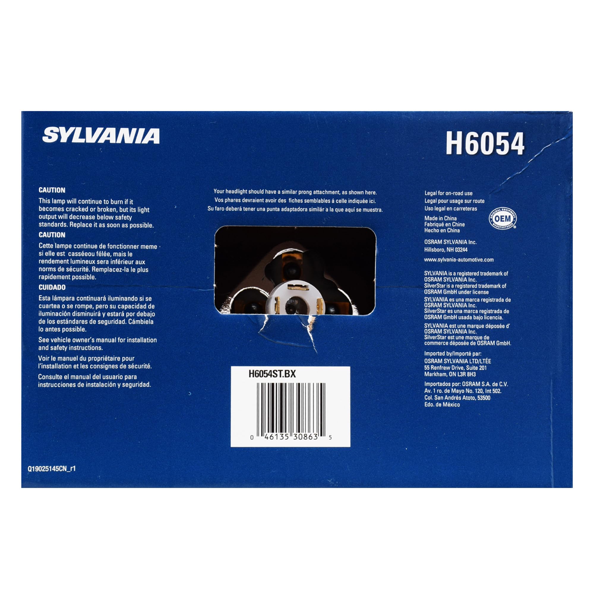 SYLVANIA close-up of filament and reflector highlighting clearer light