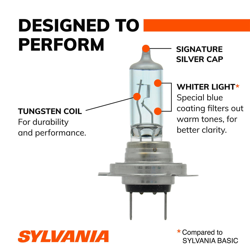 SYLVANIA bulb installed in headlamp demonstrating improved beam clarity