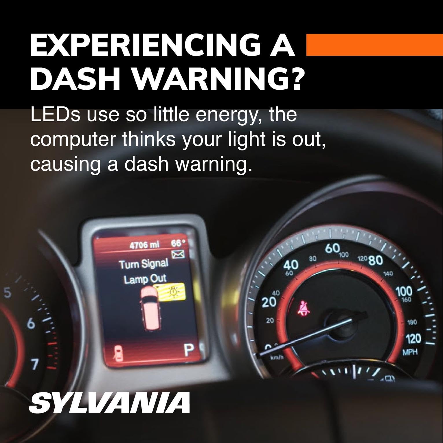 SYLVANIA load equalizer installed near vehicle socket demonstrating corrected turn-signal operation
