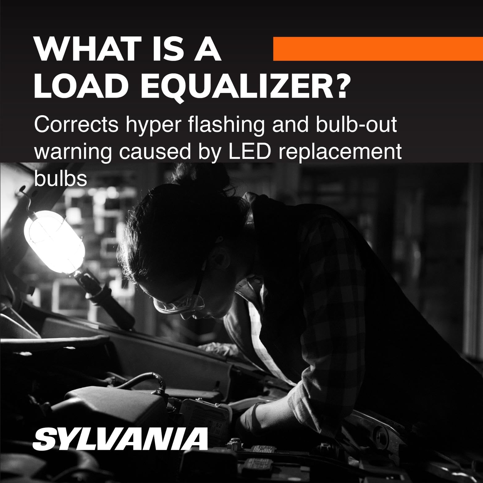 SYLVANIA load equalizer heat sink close-up showing cooling fins for lower operating temperature
