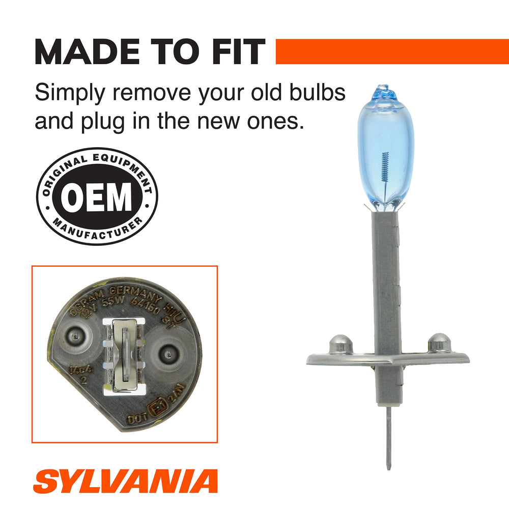 SYLVANIA bulb installed in headlight demonstrating immediate upgrade