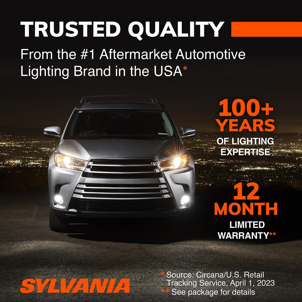 SYLVANIA SilverStar next to ruler showing compact bulb dimensions