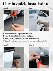 SYOAUTO 10m roll and cut section showing easy trimming and length advantage